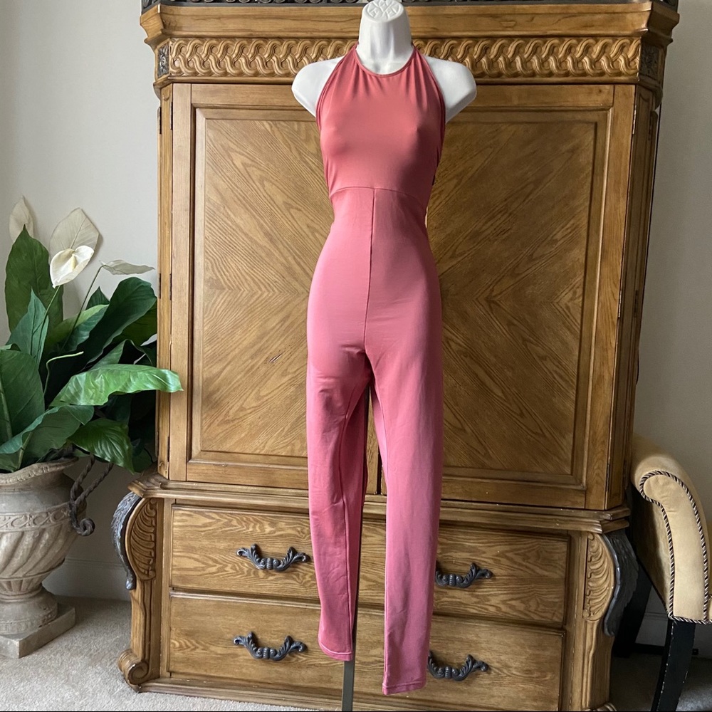 Roma Concept Mauve spaghetti strap jumpsuit